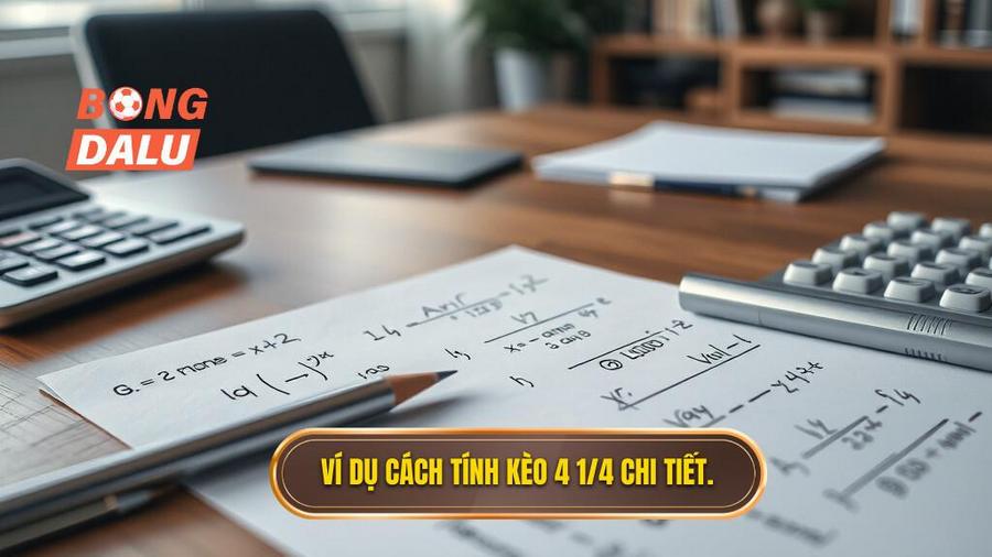Bảng ví dụ minh họa cách tính tiền kèo 4 1/4